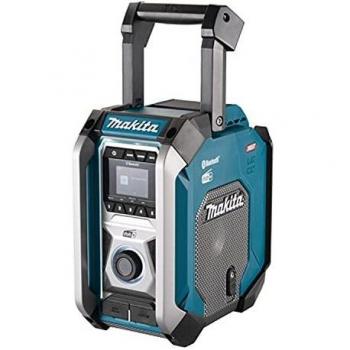 Radio de obra Makita MR007GZ FM, DAB, DAB+, Bluetooth, Analógico y digital, compatible con baterías de Li-Ion de 40V, color Negro y Verde