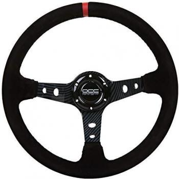 VOLANTE DESPLAZADO MOD. TRACK PIEL VUELTA BRAZOS CARBON LOOK OCC MOTORSPORT