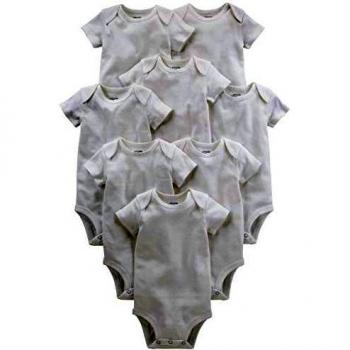 Simple Joys by Carter's Body de Manga Corta Unisex Bebés, Pack de 8, Blanco, 0 Meses