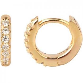 Pendientes Vidal & Vidal - Aro G3430 con acabado en oro 18 Kt y circonitas de 10mm