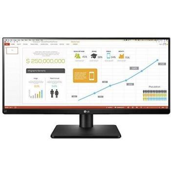 LG 34UB67-B - Monitor UltraWide Profesional de 34 con Panel AH-IPS, Resolución WFHD 2560 x 1080, Relación de Aspecto 21:9, Brillo 300 cd/m², sRGB >99%, Contraste 1000:1, Tiempo de Respuesta 5 ms GtG, Frecuencia de Actualización 75 Hz, Puertos DPx1, H