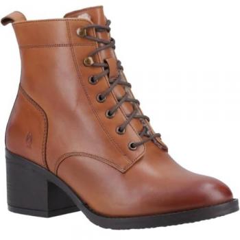 Hush Puppies Women's Tan Leather Ankle Boots
