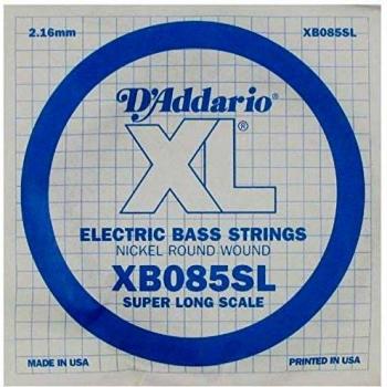 D'Addario XB085SL Nickel Wound Bass Guitar Single String, Super Long Scale.085