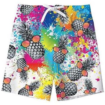 Spreadhoodie Trajes de Baño para Niños, Trajes de Baño para Niños Pantalones Cortos de Tabla de Playa Transpirables de Secado Rápido Traje de Baño para Bebés Niños 8-10 Años