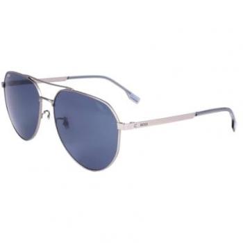 Hugo Boss 1473/F/SK Men's Full-Rim Pilot Sunglasses - Matte Ruthenium Silver
