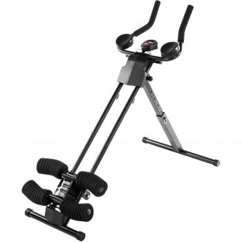 Ultrasport Ultra 150 Power AB Trainer Aparato de Abdominales, Gimnasia con Apoyo para Rodillas, máquina Plegable con Consola, Ajustable en 4 Posiciones, Unisex, Negro