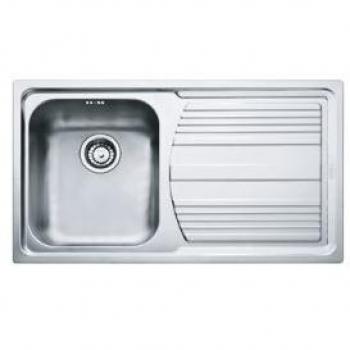 Lavello de cocina Franke Logica Line 1 vasca con gocciolatoio izquierdo 86x50 cm acero inoxidable