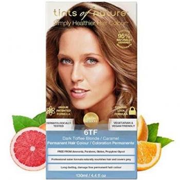 Tints of Nature Permanent Hair Dye, Nourishes Hair & Covers Greys, 1 x 130ml - 6TF Dark Toffee Blonde