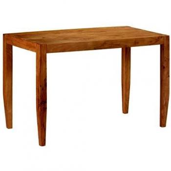 vidaXL Madera Acacia Maciza Mesa de Comedor Salón Hogar Jardín Muebles Decoración Interiores Bricolaje Decoración Interiores 120x60x78 cm Marrón