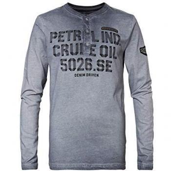Petrol Industries B-1000-TLV655 - Camiseta de Manga Larga para niño Raven Grey. 176 cm