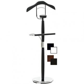 Galán de Noche CLP Cardiff con Percha y Barra para Pantalones, Metal Negro