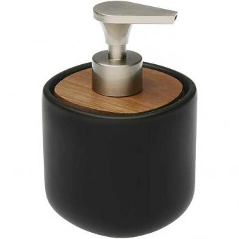 Dispensador de Jabón Cerámico Negro con Diseño Elegante