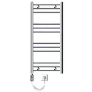 Radiador Toallero Eléctrico 400 x 800 mm Cromo Plano Lateral Secador de Toallas 300W