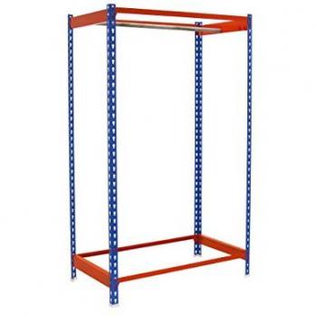 Estantería para prenda colgada Simonclothing Azul/Naranja 1500x900x500 mms - Estantería para perchas - Estantería para ropa - Capacidad de 25 Kgs - Simon Rack