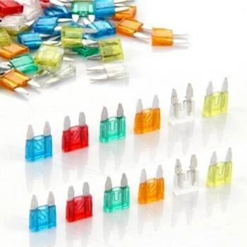 60X Fusibles Mini 5 10 15 20 25 30 AMP para Coches Motos 10mm