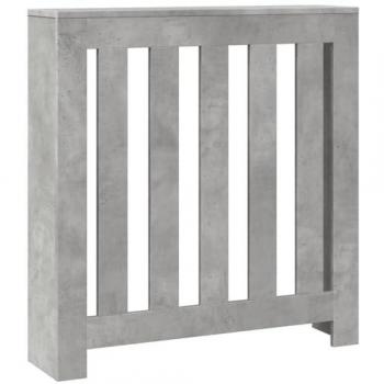 vidaXL Radiator Cover Concrete Grey 78x20x82 cm Engineered Wood