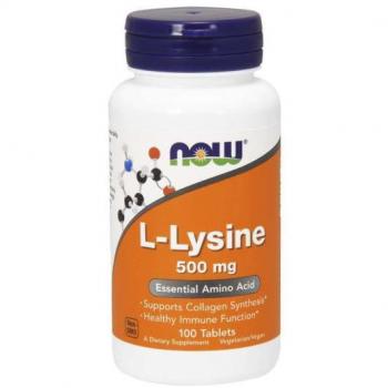 Now Foods L-Lysine 500 mg - Immune Support & Cold Sore Relief - 100 Tablets