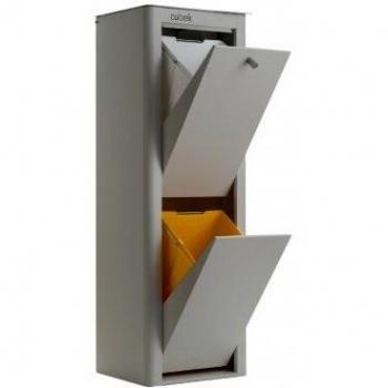 DON HIERRO - CUBEK - Cubo de basura y reciclaje lacado, 2 cubos gran capacidad