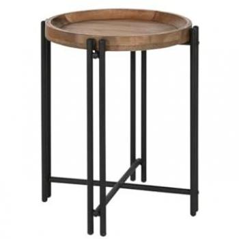 Mesita Auxiliar Home ESPRIT Madera Metal 50 x 50 x 60 cm