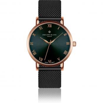Philipp Blanc Bern Black Mesh Watch - 40 mm