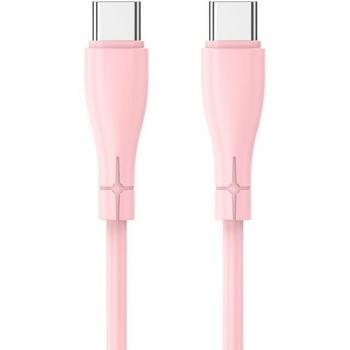 Cable USB Tipo C a Tipo C Universal de Silicona Rosa (1 metro)