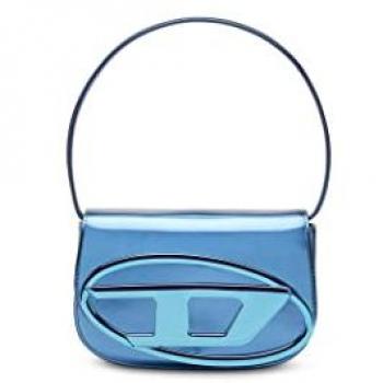 Diesel 1DR Women's Blue Mirror Effect Shoulder Bag - One Size