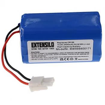 Batería Li-Ion 3400 mAh 14.8V compatible con Ecovacs CEN 540, KK8, N79S, V7, V780, V7S - Extensilo