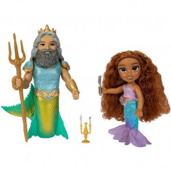 MUÑECA ARIEL + TRITON LA SIRENITA DISNEY 15CM