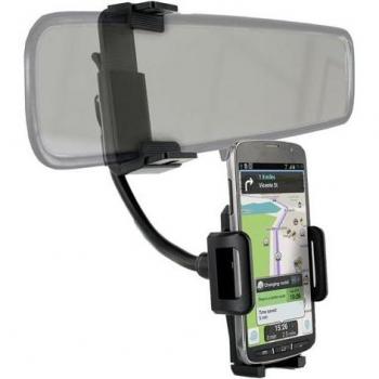 Soporte para Coche Smartphone Retrovisor Orientable 360° con Brazos Extensibles