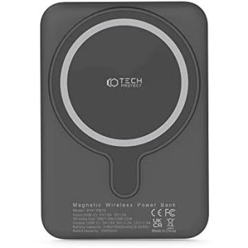 Power Bank Magnético Inalámbrico Tech-Protect PB10 LifeMag - 5000 mAh - 15W - Negro