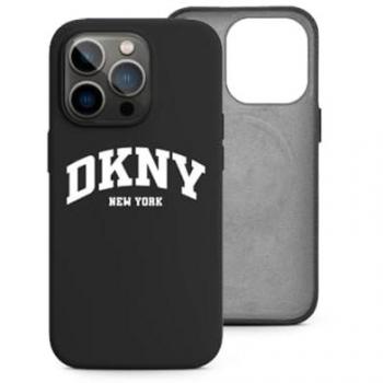 Funda DKNY de Silicona Líquida con Logo Impreso MagSafe para iPhone 16 Pro Max 6.9 - Negra