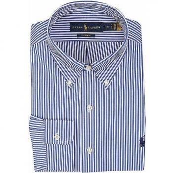 Polo Ralph Lauren Men's Custom Fit Blue Long Sleeve Casual Shirt, Size M, Cotton Classic 2024