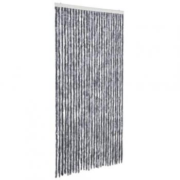 Cortina Mosquitera Chenilla Plateada 118x220 cm
