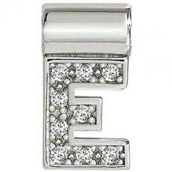 Colgante de Plata SeiMia Letra E con Zirconitas Blancas