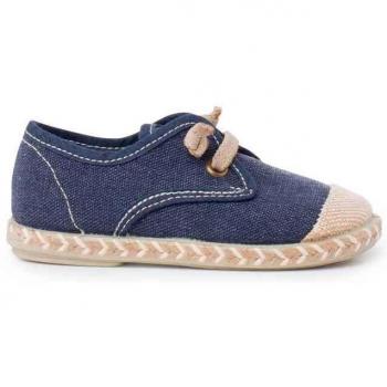 Zapatos de cordones de niño con puntera de yute Pisamonas