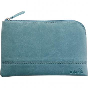 Rhodia 116535C - Bolsa con cremallera - Rhodiarama - Accesorios - Pequeña (S) Verde agua