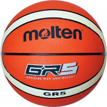 Molten BGHX - Balón de Baloncesto de Entrenamiento Junior, Naranja y Marrón claro, Talla 5