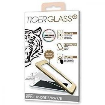 Vidrio Templado Antibacteriano Blanco Muvit Tiger para iPhone SE/8/7/6S/6