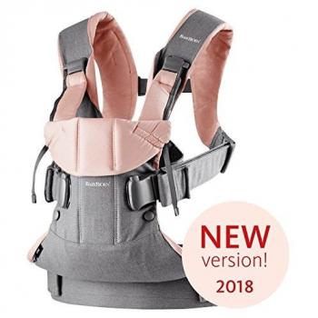 Babybjorn mochila porta bebe one nueva version 2018 grisrosa pastell z cotton mix