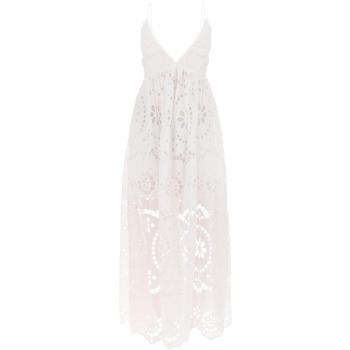 Zimmermann Lexi White Broderie Anglaise Maxi Dress for Women - Sizes S, L
