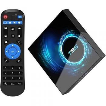 Android 10.0 TV Box, Allwinner H616 Quad-Core 2GB RAM 16GB ROM Mali-G31 MP2 GPU 6K 3D BT5.0 2.4/5.0GHz Dual WiFi Ethernet DLNA HDMI Smart TV Box