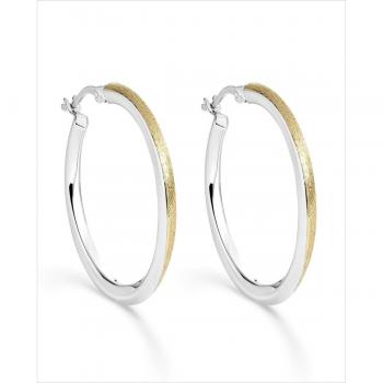 Pendientes criollas de plata bicolor con textura mate - Itemporality