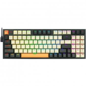 Redragon K636CLO-RGB Kitava Teclado Mecánico Gaming 94 Teclas con NumPad Retroiluminación RGB Interruptores Rojos Diseño US - Negro
