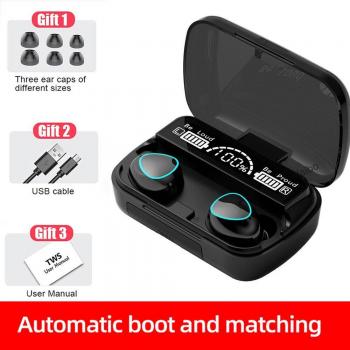 Auriculares inalámbricos Bluetooth deportivos impermeables con micrófono y control táctil para música
