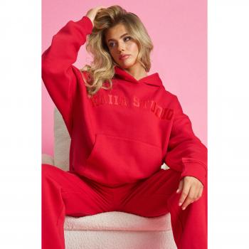Kaiia Studio Oversized Hoodie Red