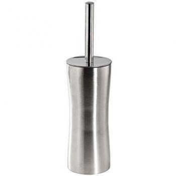 Escobillero y cepillo WC de acero inoxidable Idralite modelo Time con soporte para baño