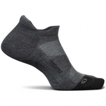 Calcetín Elite Light Cushion Tab de Feetures en color gris constante