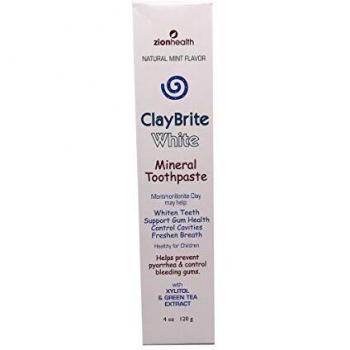 Claybrite White Natural Toothpaste Zion Health 4 fl oz Tube by Zion Health