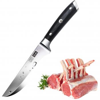 SHAN ZU Cuchillo de Deshuesar 6 Inch Acero al Carbono Inoxidable Cuchillo Deshuesador Fileteador 15cm