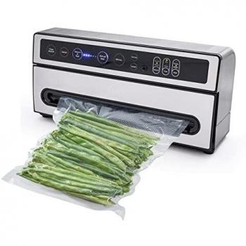 Solis VertiVac 5704 Envasadora al Vacío Automática - Múltiples configuraciones de vacío y sellado - Función de Marinado - Bolsas de vacío y manguera incluidas